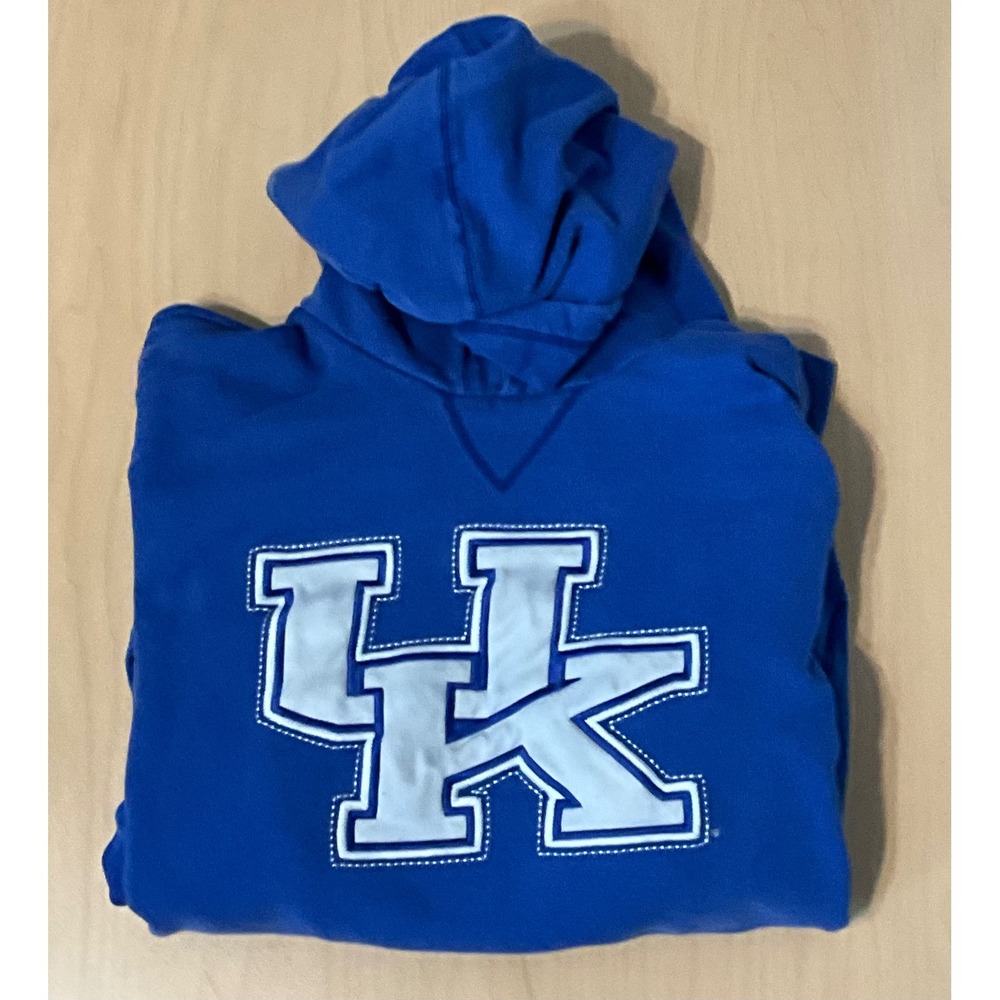 Nike Team Kentucky Wildcats Hoodie Royal Blue UK Logo Pullover L